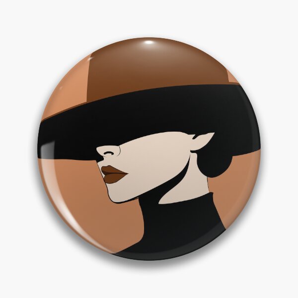 Item preview, Midnight Muse – Minimalist Woman in Wide-Brim Hat designed and sold by dennaibz.