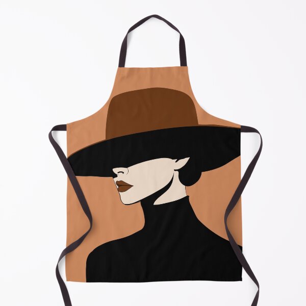 Item preview, Midnight Muse – Minimalist Woman in Wide-Brim Hat designed and sold by dennaibz.
