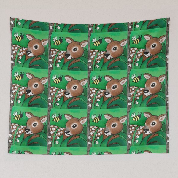 Item preview, Deer/Lily Of The Valley - Let’s Bee Woodland Friends designed and sold by Debbee75.