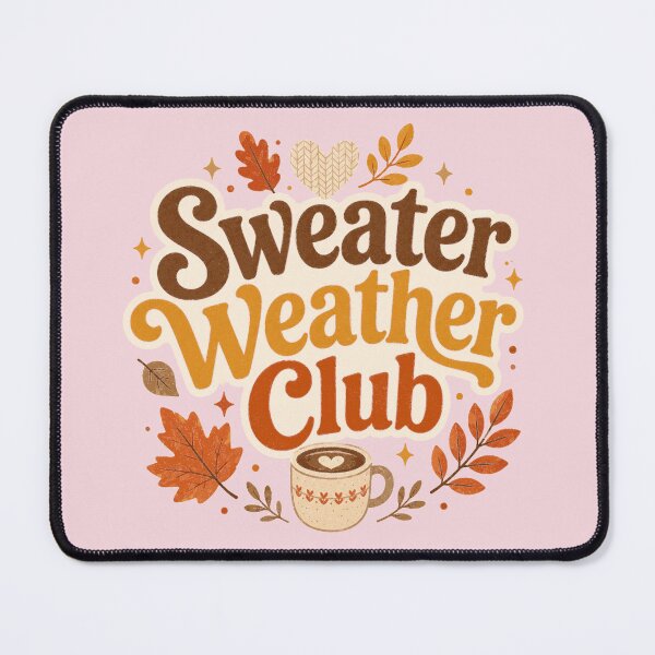 Item preview, Sweater Weather Club Cute Cozy Fall Design – Soft Ballet Pink designed and sold by Bright Little Things.