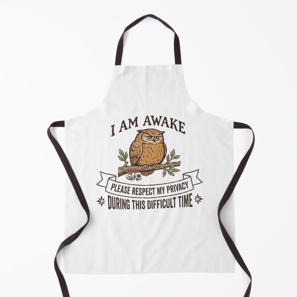 Item preview, I Am Awake Please Respect My Privacy Funny Owl Humor designed and sold by hemagamo.