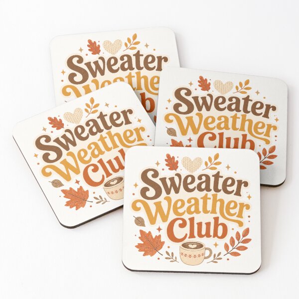 Item preview, Sweater Weather Club Cute Cozy Fall Design – Warm Cream designed and sold by Bright Little Things.