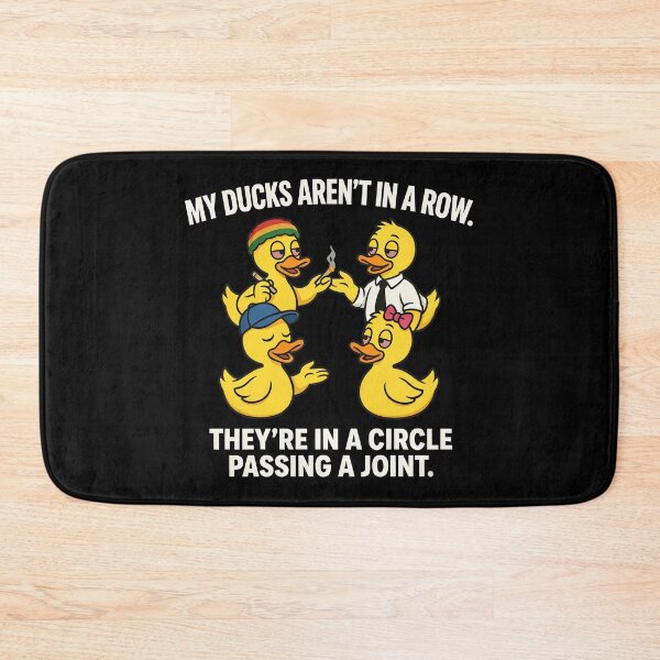 Item preview, My ducks aren't in a row. They're in a circle passing a joint dark background designed and sold by Welldoh.