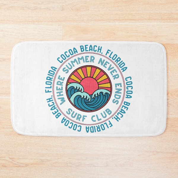 Item preview, Cocoa Beach Florida Surf Club Retro Sunset Wave Badge Design designed and sold by DonnaRaine.