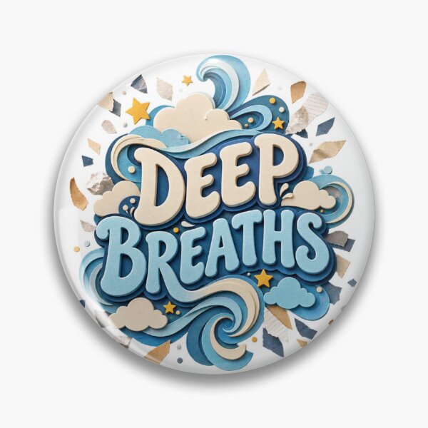 Item preview, Deep Breaths Relatable Anxiety Humor Sticker designed and sold by Markloom.co.