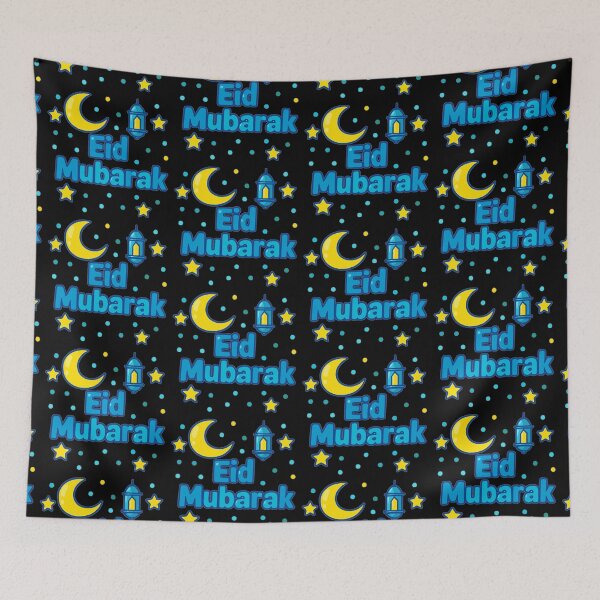 Item preview, Playful "Eid Mubarak" Cartoon Moon & Lantern (V.3) designed and sold by D-Islamic.