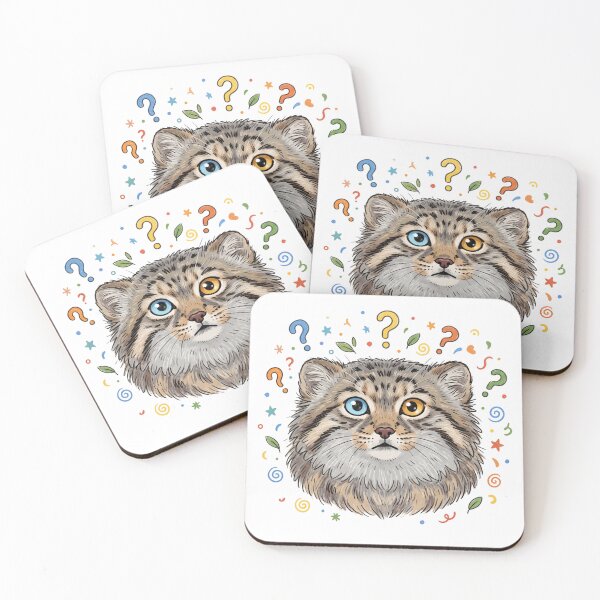 Item preview, Confused Pallas Cat (Manul) | Cute Floofy Wild Cat Meme Design designed and sold by HelgaCraftery.