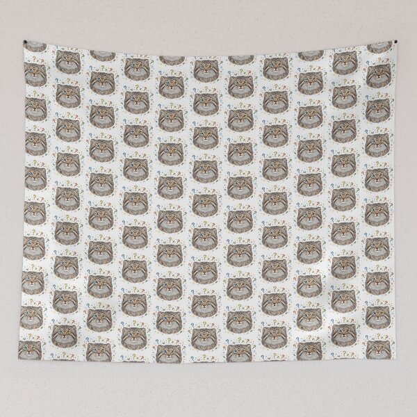 Item preview, Confused Pallas Cat (Manul) | Cute Floofy Wild Cat Meme Design designed and sold by HelgaCraftery.