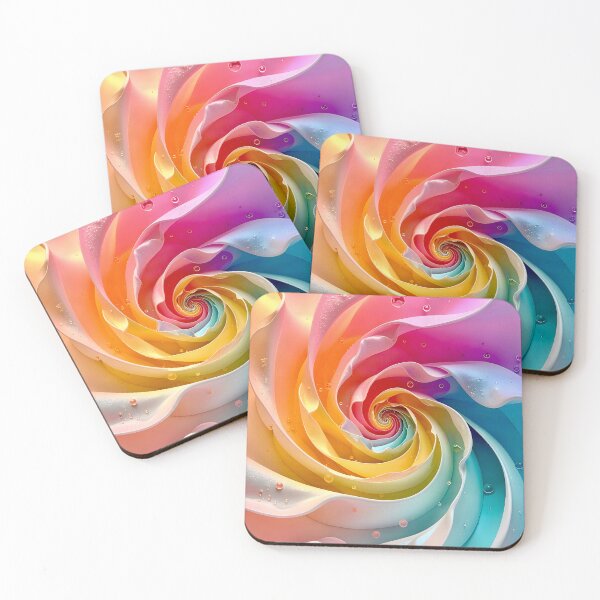 Item preview, Colorful Spiral with Water Droplets designed and sold by Vicky Brago-Mitchell®.