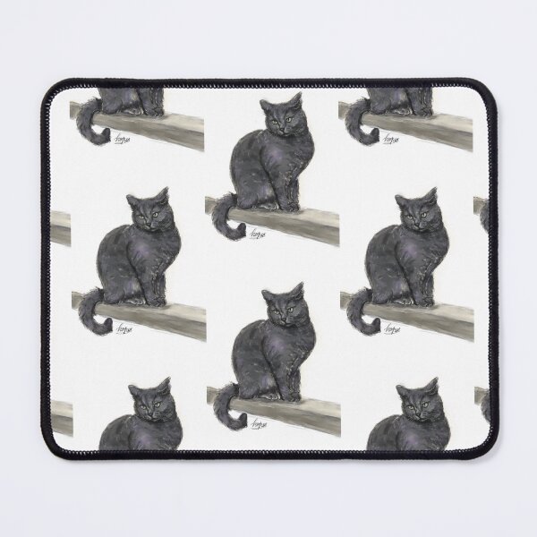 Item preview, Mystical Dark Cat Portrait - Painterly Black Cat Artwork designed and sold by hopenoli_art.