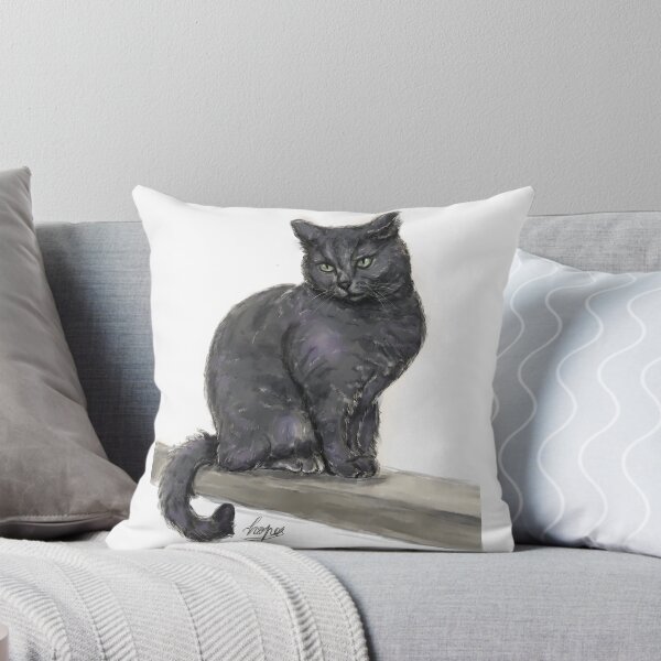 Item preview, Mystical Dark Cat Portrait - Painterly Black Cat Artwork designed and sold by hopenoli_art.
