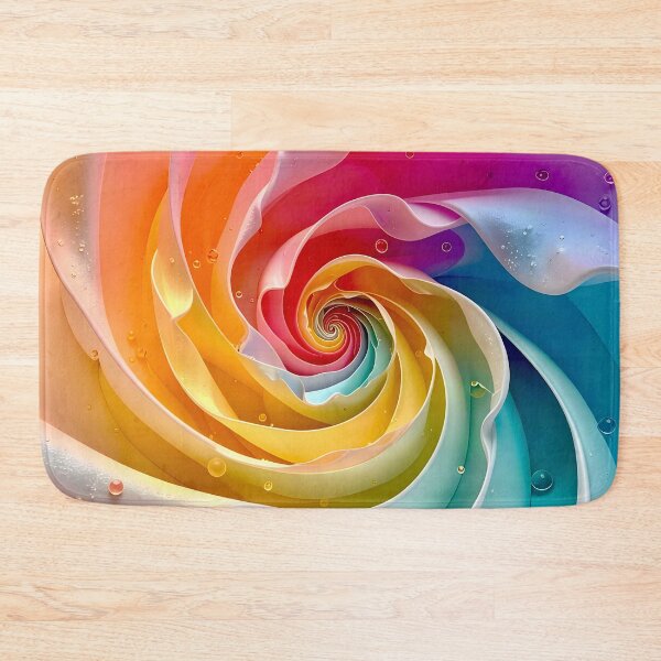 Item preview, Colorful Spiral with Water Droplets designed and sold by Vicky Brago-Mitchell®.