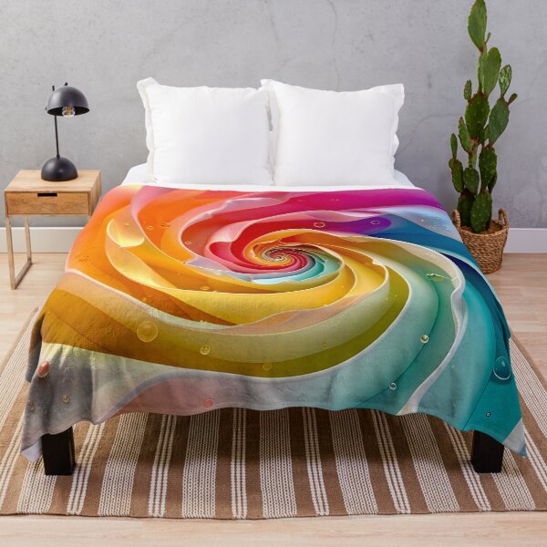 Item preview, Colorful Spiral with Water Droplets designed and sold by Vicky Brago-Mitchell®.