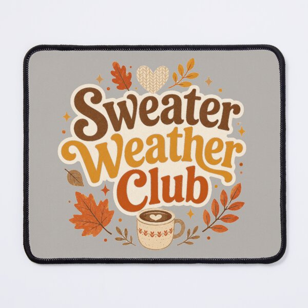 Item preview, Sweater Weather Club Cute Cozy Fall Design – Cozy Heather Gray designed and sold by Bright Little Things.