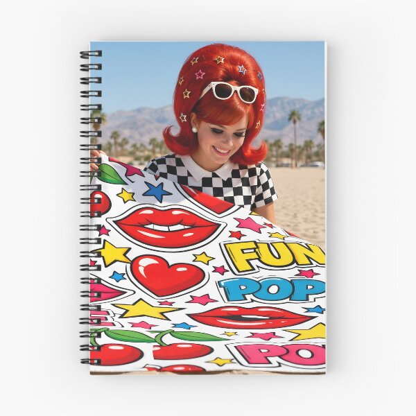 Item preview,  Retro Lips Cherries and Pop Fun - 60s Pop Art Beach designed and sold by Ela Art Space .