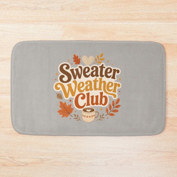 Item preview, Sweater Weather Club Cute Cozy Fall Design – Cozy Heather Gray designed and sold by Bright Little Things.