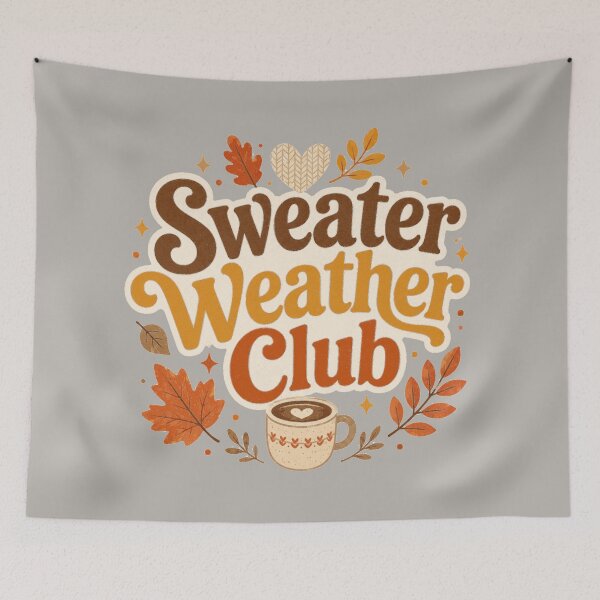 Item preview, Sweater Weather Club Cute Cozy Fall Design – Cozy Heather Gray designed and sold by Bright Little Things.