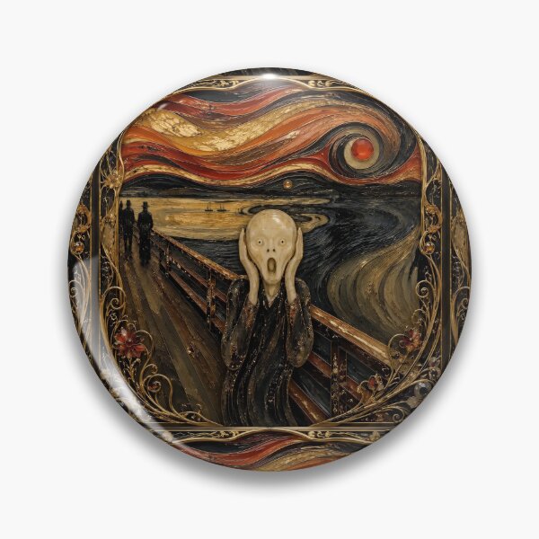 Item preview, The Scream​ in Art​ Nouveau​ Style​ designed and sold by Adisak-designs.
