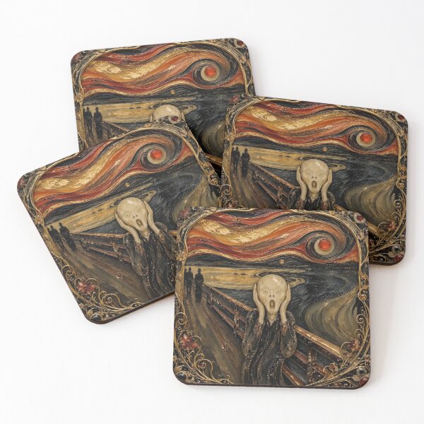 Item preview, The Scream​ in Art​ Nouveau​ Style​ designed and sold by Adisak-designs.