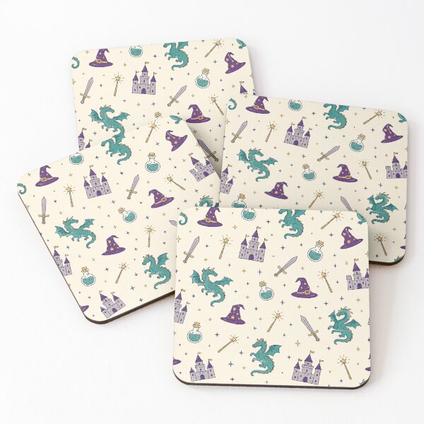 Item preview, Fantasy Dragon Wizard Castle Magic Retro Pattern Graphic T-Shirt designed and sold by TM DESIGNS AND MORE.