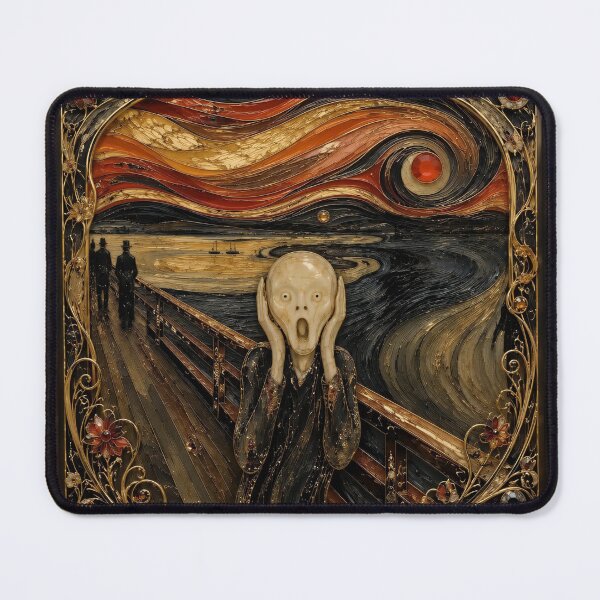 Item preview, The Scream​ in Art​ Nouveau​ Style​ designed and sold by Adisak-designs.