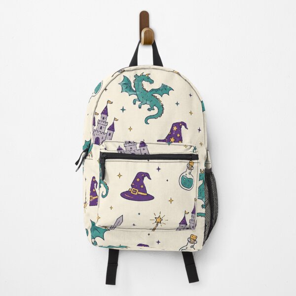 Item preview, Fantasy Dragon Wizard Castle Magic Retro Pattern Graphic T-Shirt designed and sold by TM DESIGNS AND MORE.