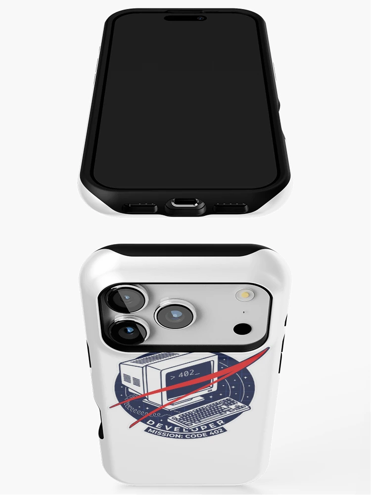 Thumbnail 3 of 4, iPhone Case, Developer Mission Code: 402 Retro Computer T-Shirt designed and sold by CodesAndBits.