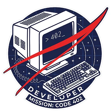 Artwork thumbnail, Developer Mission Code: 402 Retro Computer T-Shirt by CodesAndBits