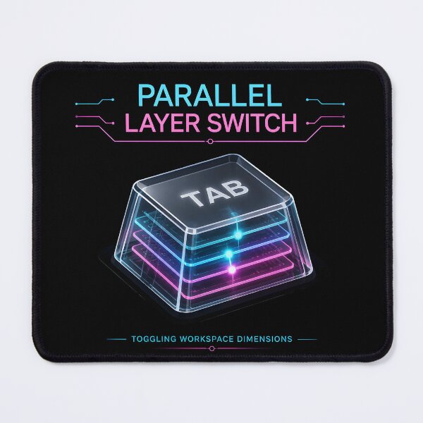 Item preview, Tab Parallel Layer Switch Resin Keycap Mechanical Keyboard designed and sold by ThirdShiftLab.