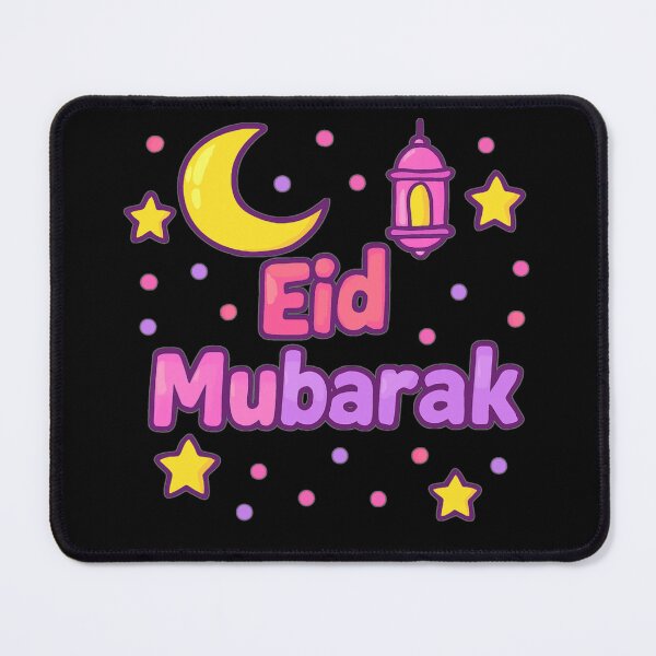 Item preview, Playful "Eid Mubarak" Cartoon Moon & Lantern (V.4) designed and sold by D-Islamic.