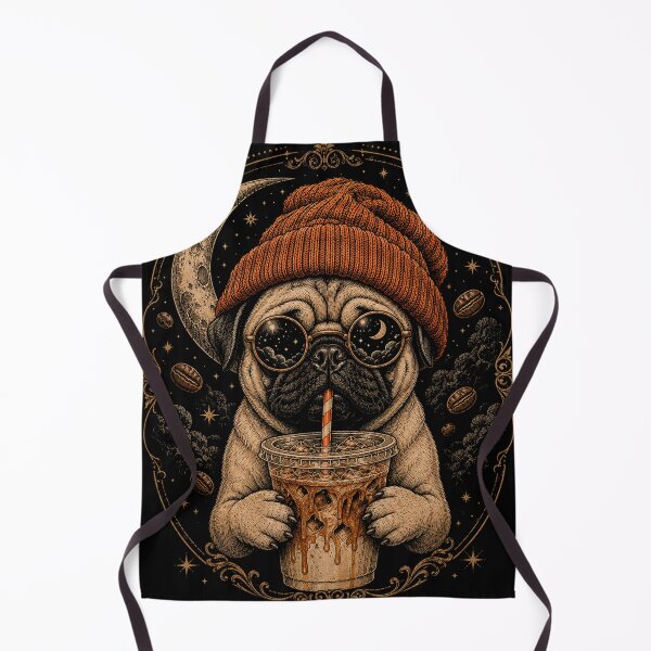Item preview, Pug Dog Drinking Iced Coffee Sunglasses designed and sold by will freed18.