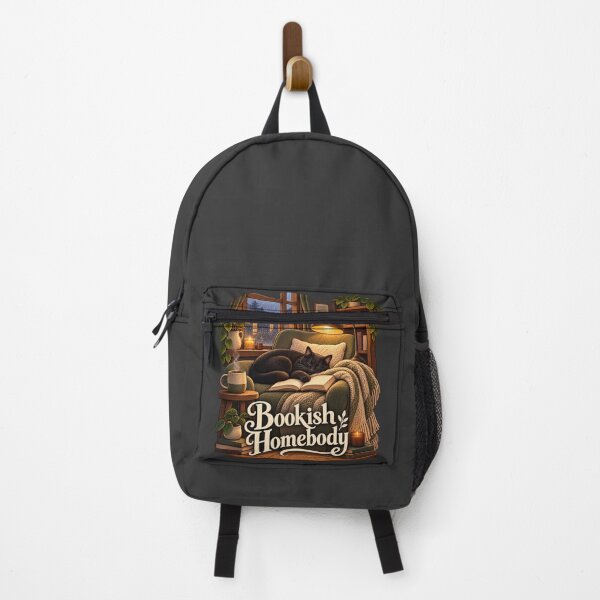 Item preview, Bookish Homebody — Black Cat Reading designed and sold by QuietNovaShop.