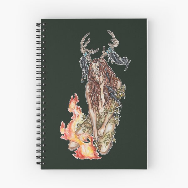 Item preview, Forest Shaman Witch Horned Pagan Goddess designed and sold by esmavart.