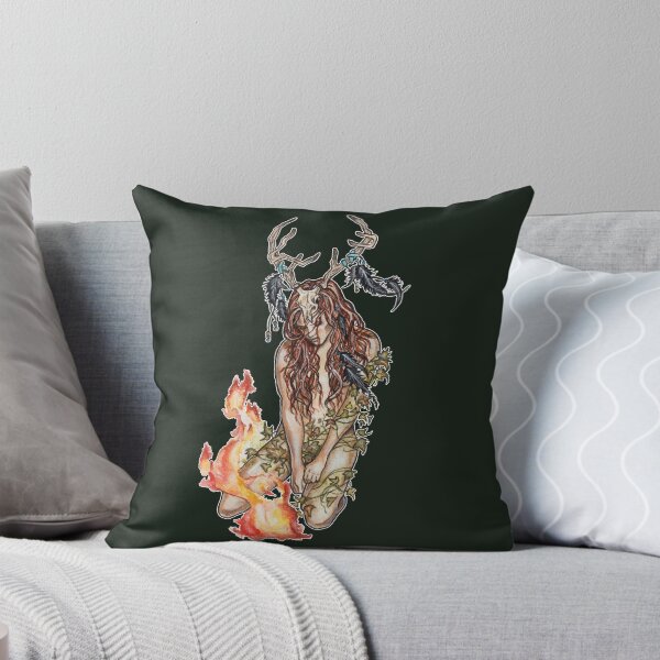 Item preview, Forest Shaman Witch Horned Pagan Goddess designed and sold by esmavart.