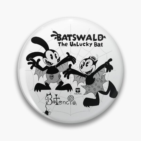 Item preview, Batswald The Unlucky Bat & Batencia (black & white) designed and sold by TDFSpiderHam.