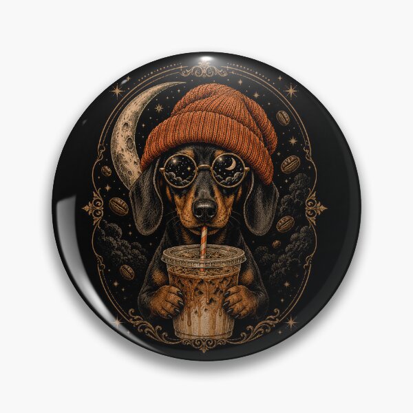 Item preview, Dachshund Dog Drinking Iced Coffee Sunglasses designed and sold by will freed18.