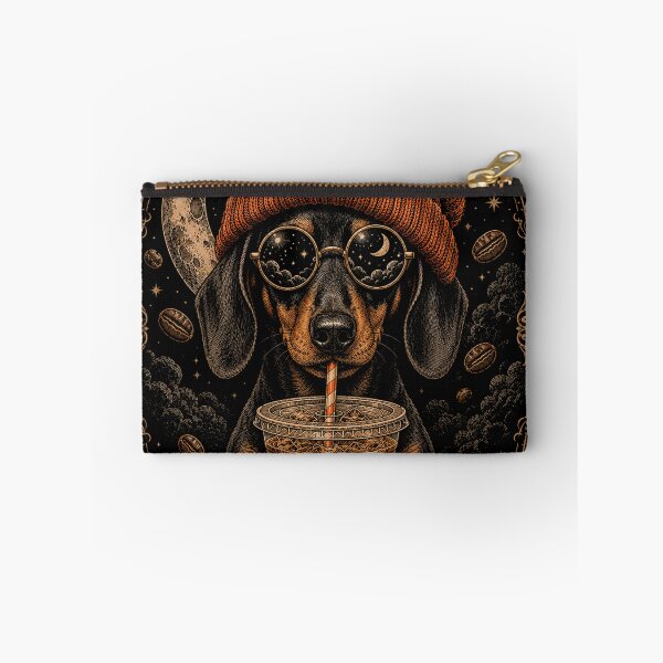 Item preview, Dachshund Dog Drinking Iced Coffee Sunglasses designed and sold by will freed18.