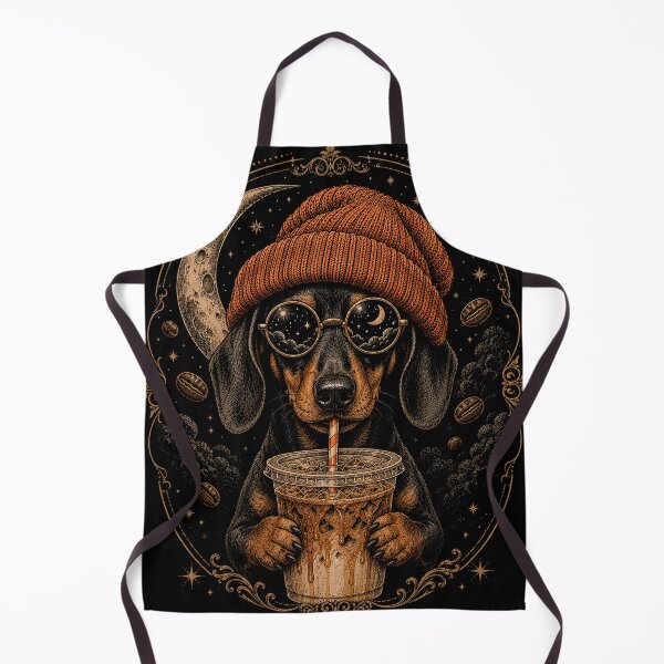 Item preview, Dachshund Dog Drinking Iced Coffee Sunglasses designed and sold by will freed18.
