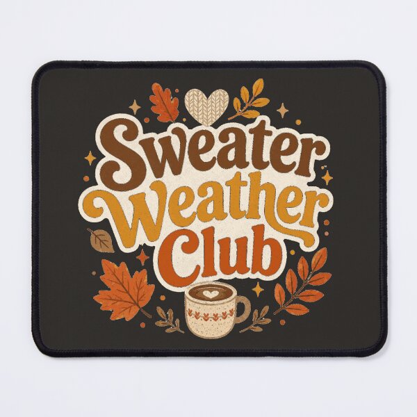 Item preview, Sweater Weather Club Cute Cozy Fall Design – Soft Charcoal designed and sold by Bright Little Things.