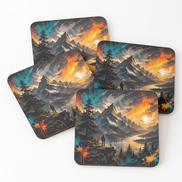 Item preview, Mountain Adventure Sunset – Dramatic Wilderness Landscape Backpack designed and sold by Skama87.