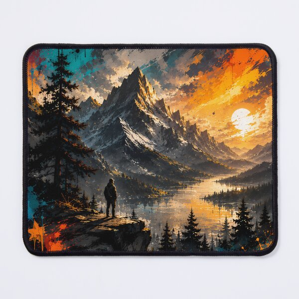 Item preview, Mountain Adventure Sunset – Dramatic Wilderness Landscape Backpack designed and sold by Skama87.