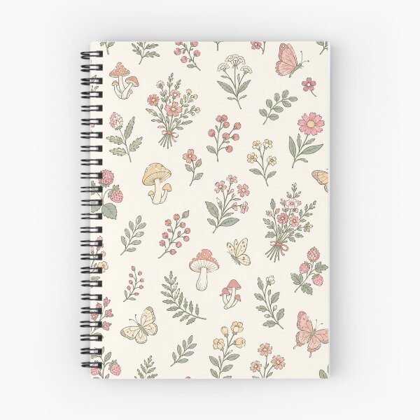 Item preview, Cottagecore Wildflower Mushroom Butterfly Botanical Pattern Tee designed and sold by TM DESIGNS AND MORE.