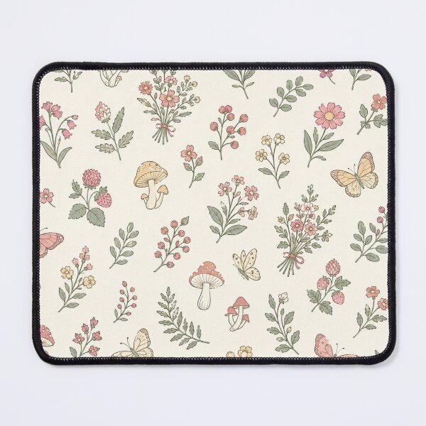 Item preview, Cottagecore Wildflower Mushroom Butterfly Botanical Pattern Tee designed and sold by TM DESIGNS AND MORE.