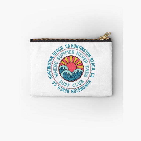 Item preview, Huntington Beach CA Surf Club Retro Sunset Wave Badge Design designed and sold by DonnaRaine.