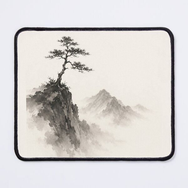 Item preview, Lone Pine Sumi-e Mountain Ink Wash designed and sold by Sarcastic designs.