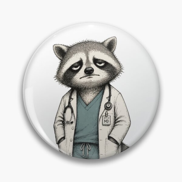 Item preview, Doctor Raccoon designed and sold by Orivane Shop.