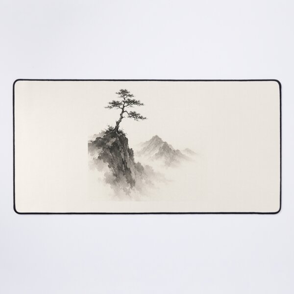 Item preview, Lone Pine Sumi-e Mountain Ink Wash designed and sold by Sarcastic designs.