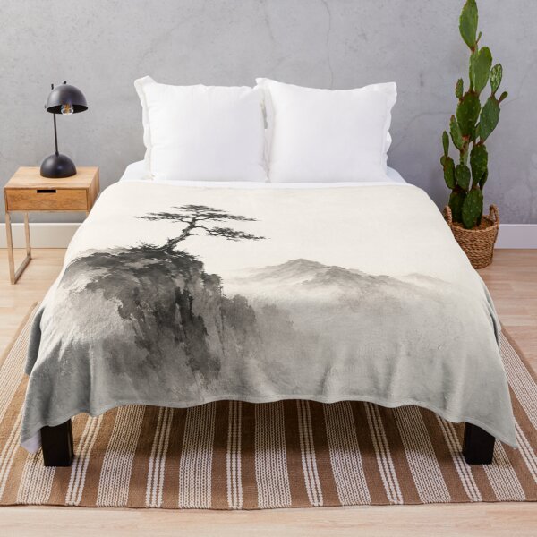 Item preview, Lone Pine Sumi-e Mountain Ink Wash designed and sold by Sarcastic designs.