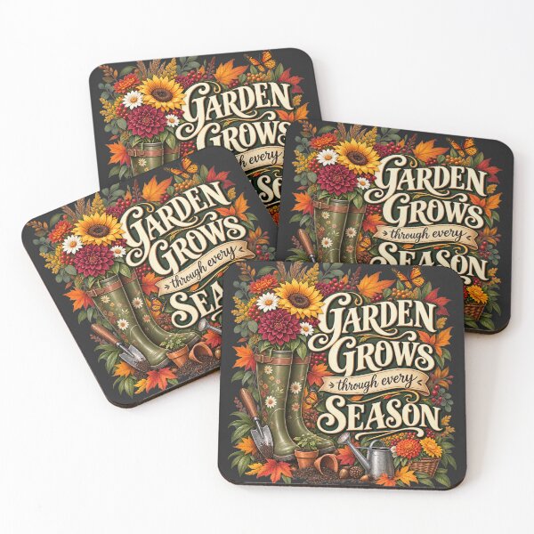 Item preview, Garden Grows Through Every Season – Autumn Gardener Design designed and sold by astersgraphics.