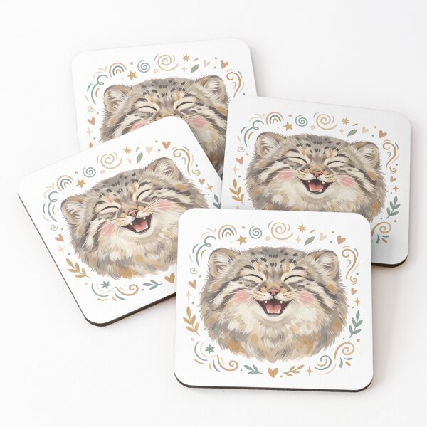 Item preview, Happy Pallas Cat (Manul) | Cute Floofy Wild Cat Smile Design designed and sold by HelgaCraftery.